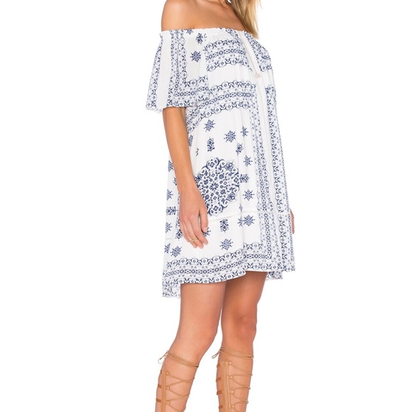 ❌ SOLD ❌ Heartloom Dress Ria Dress Mykonos Color White Blue Revolve Dress Size S - Picture 2 of 9